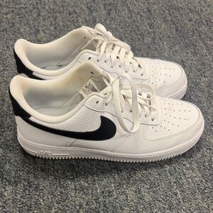 Nike Air Force 1 White with Black Swoosh